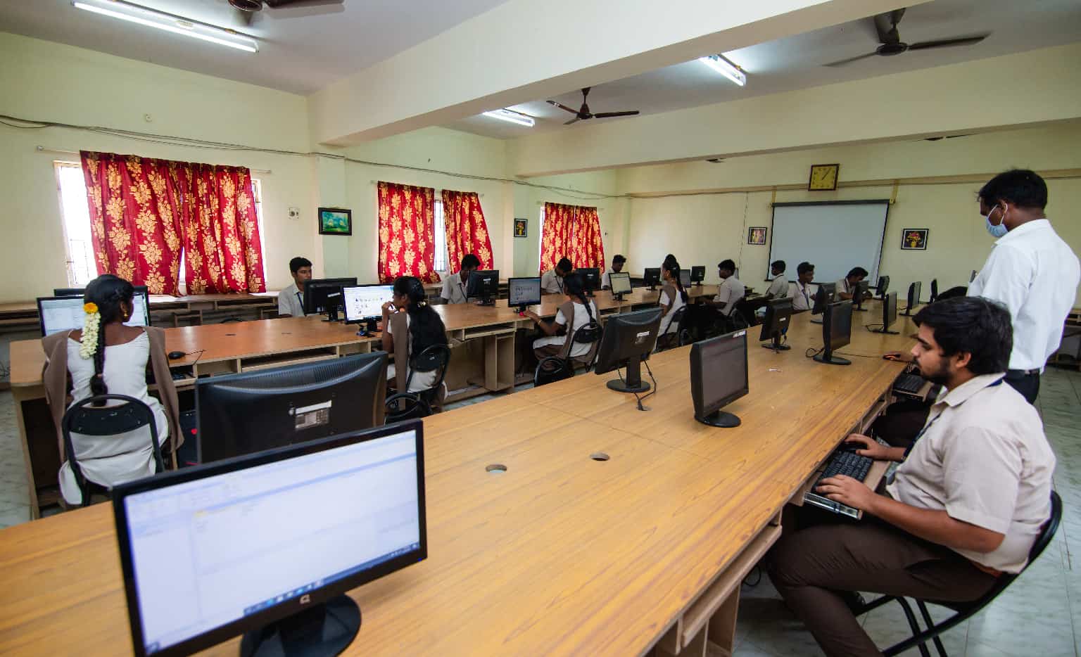 Students in computer lab

